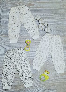 "МоёДитё" брюки пижамные интерлок на резинке шампань БР115 "Магнолия" для новорожденных в Красноярске